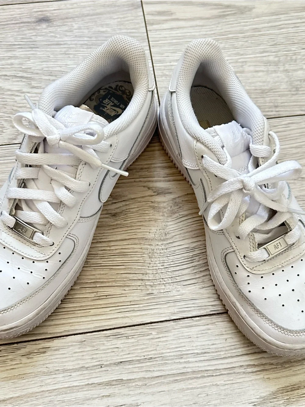6Y Big Kids' Nike Air Force White Sneakers